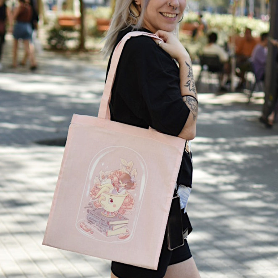 ToteBag Bella y Chip Color Rosa Claro