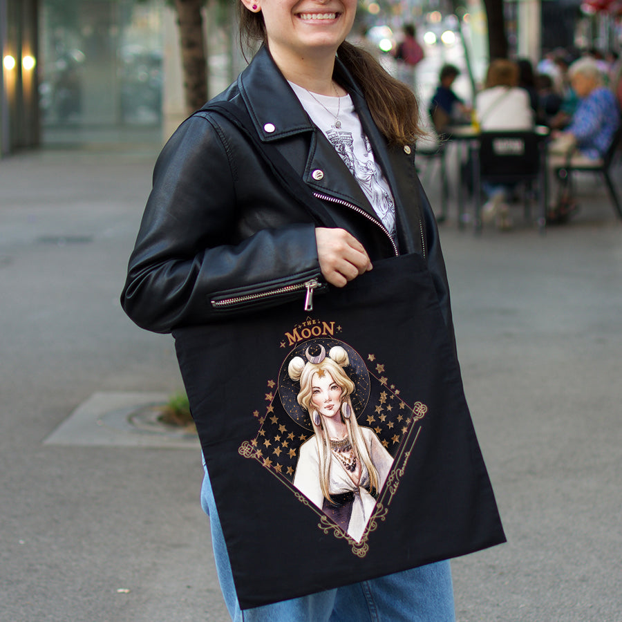 ToteBag The Moon Color Negro